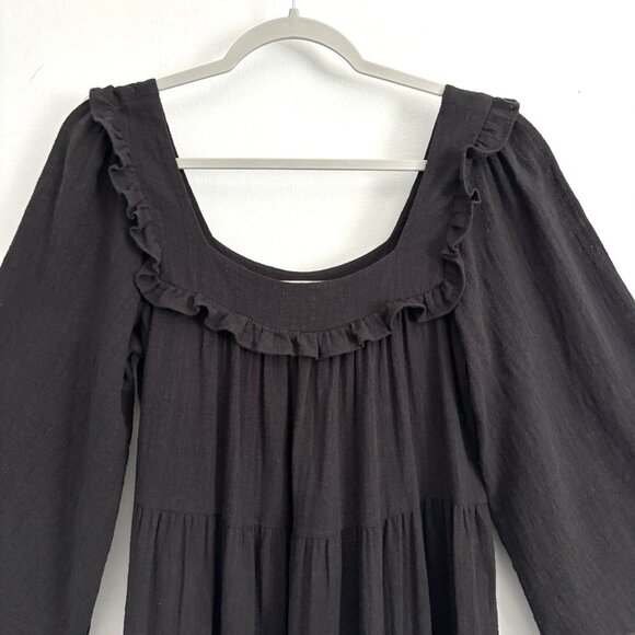 Christy Dawn The Elodie Dress in Black Wide Sleeves Back Tie Women’s Size Small - Picture 3 of 8
